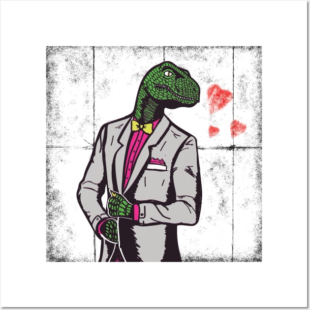 Dapper Raptor Wall Art by KMNDRS